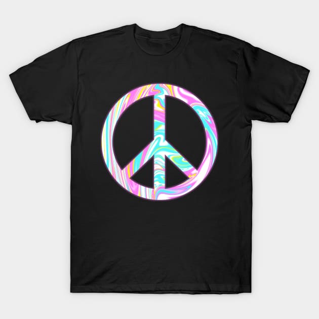 PSYCHEDELIC PEACE SYMBOL T-Shirt by SquareClub